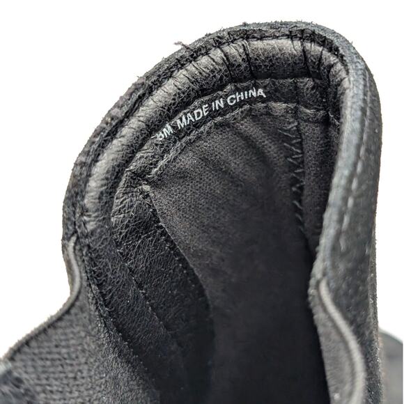 Splendid Marika Suede Block Heel Boots Almond Toe Women's Black Size US8M EU39 - Picture 5 of 12